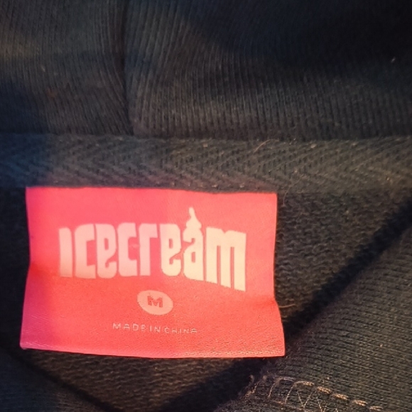 ICECREAM Billionaire Boys Club Teal Rocket Pullover Hoodie Y2K Streetwear - Picture 5 of 12